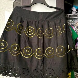 Elegant Black and Yellow Women's Skirt